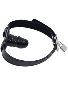 Penis Gag met Realistische Mini Dildo - Zwart