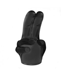 Power Head Double Finger Opzetstuk Zwart