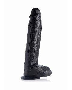 Raging Rhino 34 CM Geaderde Dildo - Zwart voor