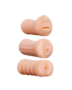 3 Verschillende Masturbators - Huidskleur kopen