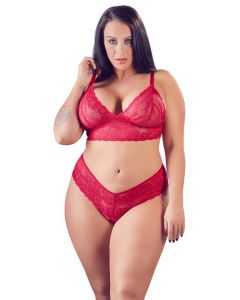 Rode Kanten BH en kruisloze G-string