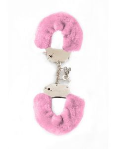 Roze Beginners Handboeien met Pluche los
