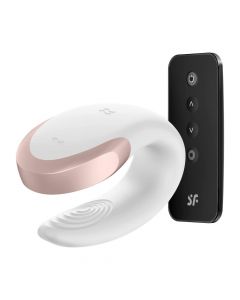 Satisfyer Double Love Luxury Partner Vibrator - Wit