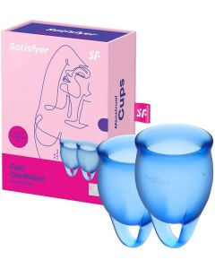 Satisfyer - Feel Confident Menstruatie Cup Set Donkerblauw

