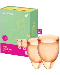 Satisfyer - Feel Confident Menstruatie Cup Set Oranje