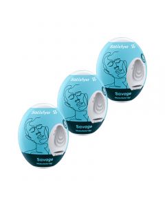 Satisfyer Masturbator Eggs Savage - 3-stuks