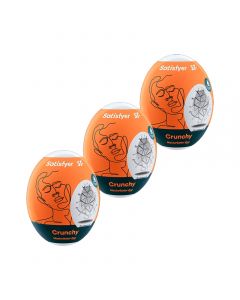 Satisfyer Masturbator Eggs Crunchy - 3-stuks