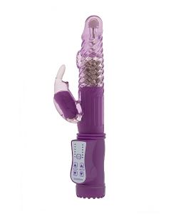 Paarse Rabbit Vibrator - 22 cm staand 