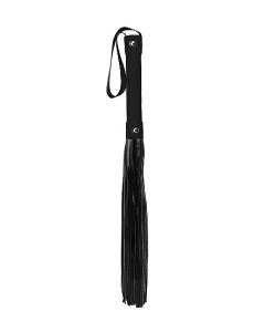 Zwarte Flogger Kunstleer - 54 cm