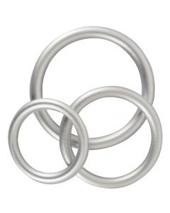 Siliconen Cockringen Set - Metalic
