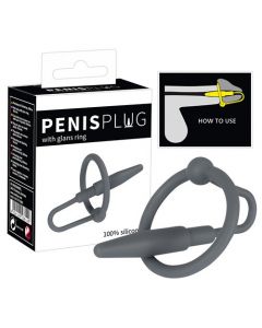 Siliconen Penisplug met Eikelring kopen