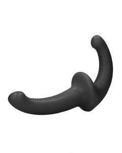 Siliconen Strapless Strap-on - Zwart zijkant