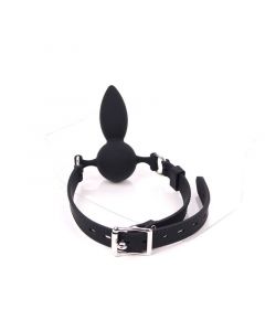 Spartan Mondknevel met Buttplug - Zwart kopen