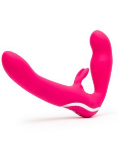 Strapless Strap-On Rabbit Happy Rabbit - Roze