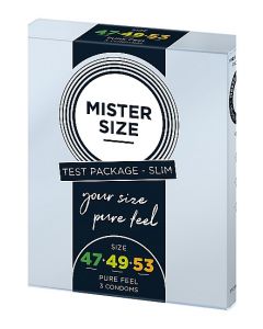 Test je maat Mister Size Slim schuin