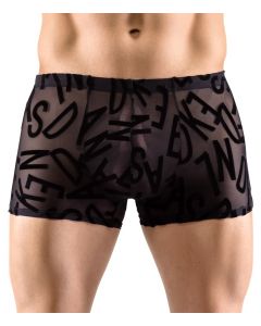 Transparante Broek Letterprint - Zwart