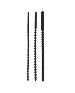 Urethral Sound Set met Schroefdraad - Zwart