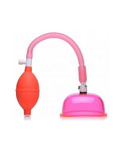 Vagina Pomp met Large Cup - Roze zijkant