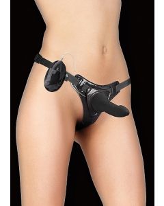 Vibrating Pleasure Strap-On - Black  voorbeeld