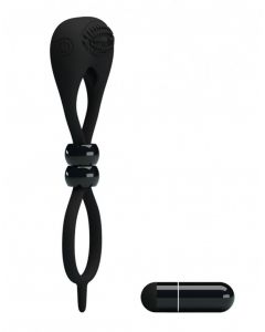 Vibrerende Cockring Pretty Love Locker - Zwart