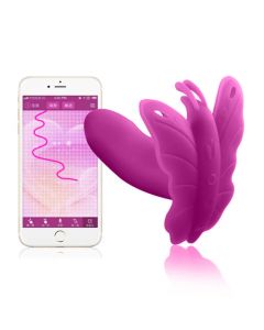 Vlinder Vibrator met Smartphone Bediening - Paars
