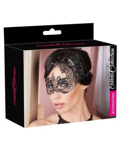 Zwart Venetiaans Masker met Strass Steentjes kopen