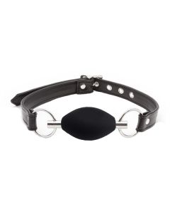 Zwarte Ovale Ball Gag 