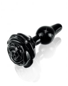 Zwarte Rosebud Buttplug Icicles No 77