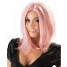 Halflange Roze Pruik Halflange Roze Pruik