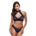 Baci Kanten Halter Bikini Set - Blauw Baci Kanten Halter Bikini Set - Blauw