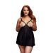 Baci - Babydoll met Open Cups - Zwart Baci - Babydoll met Open Cups - Zwart