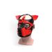 Masker Bondage Pup Hood Zwart/Rood Masker Bondage Pup Hood Zwart/Rood