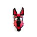 Vegan Pup Hood Masker Zwart/Rood - Brutus Vegan Pup Hood Masker Zwart/Rood - Brutus