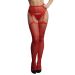 Suspender Rhinestone Jarretel Panty - Rood