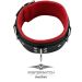 Leren Slavenhalsband Zwart/Rood - 7.50cm Leren Slavenhalsband Zwart/Rood - 7.50cm