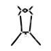 Body Harnas Man Bondage Model 4 - Zwart