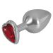 Aluminium Buttplug met Hartjes Diamand Aluminium Buttplug met Hartjes Diamand