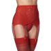 Jarretelgordel met G-String en Kousen - Rood
