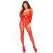 Kant en Net Bodystocking - Rood