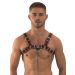 Mister B Leather Chest Harnas Rood