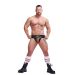 Mister B Leren Premium Jockstrap - Zwart / Oranje*