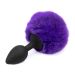 Buttplug met Paarse Pompon - Maat S