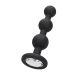 Silicone Beaded Diamond Butt Plug - Zwart
