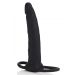 Siliconen Voorbind Dildo - Double Rider - Zwart