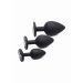 Siliconen Buttplug Set Dirty Words - Zwart