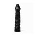 Zwarte Grote Dildo Met Geribbelde Schacht