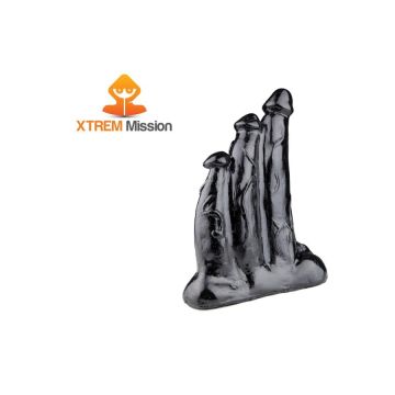 Dildo Triple Mission - Zwart