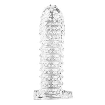 LoveSecret Penis Sleeve 02 Ribbed Transparant - 12.5 cm