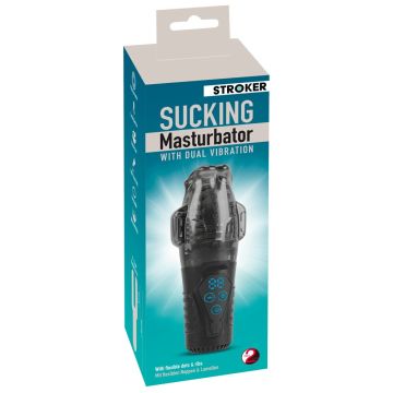 Zuigende Masturbator Met Dual Vibratie