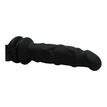 Mondknevel met Dildo - Zwart
